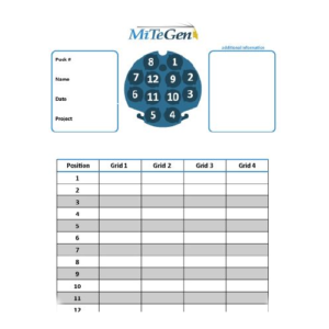 MiTeGen Cryo-EM Puck Storage Cane Log Sheets